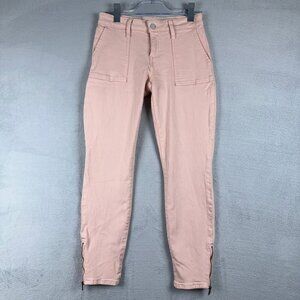 Lucky Brand Lolita Skinny Utility Jeans Ankle Zip Womens Peach Pink Size 6/28